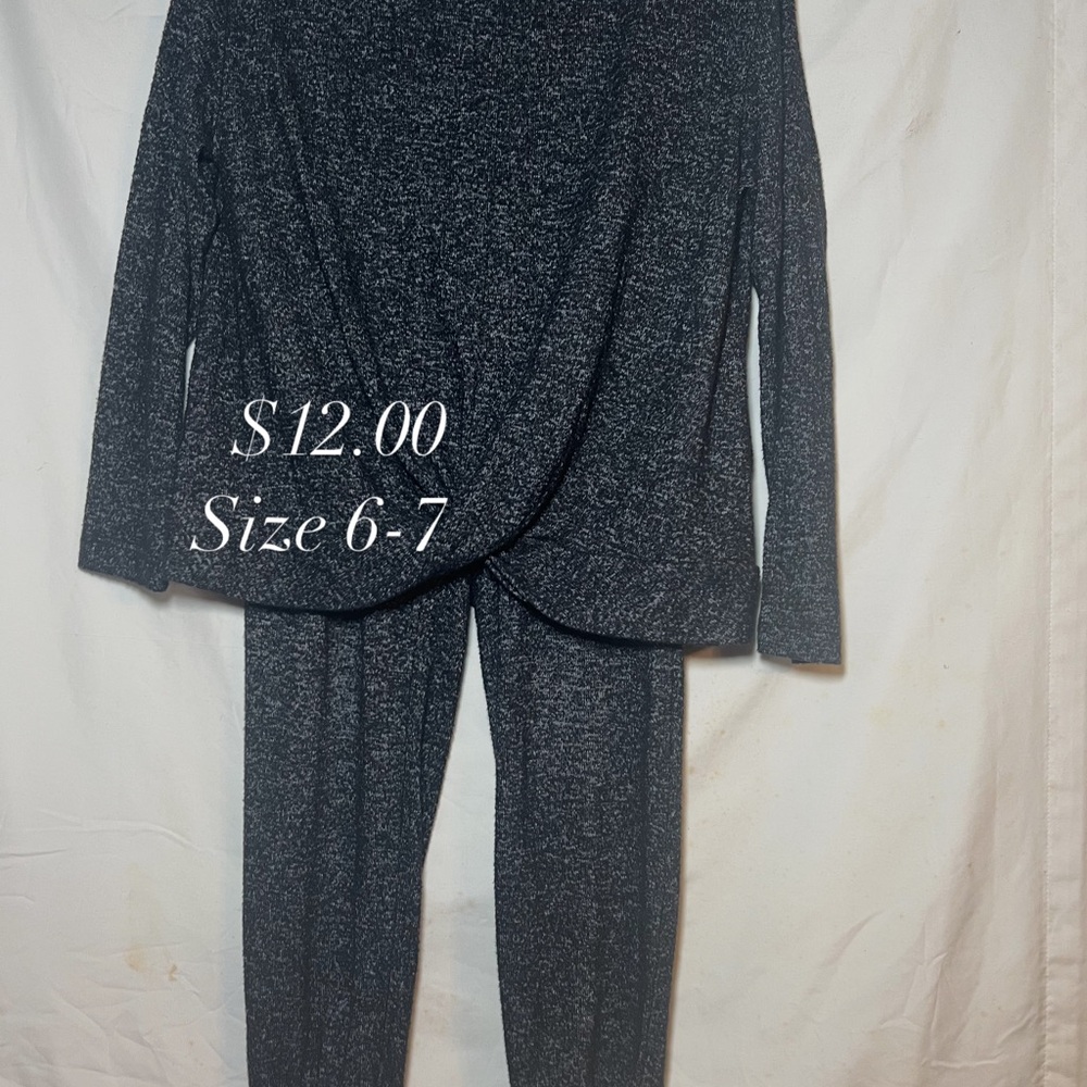 Kids Charcoal Gray Matching Set